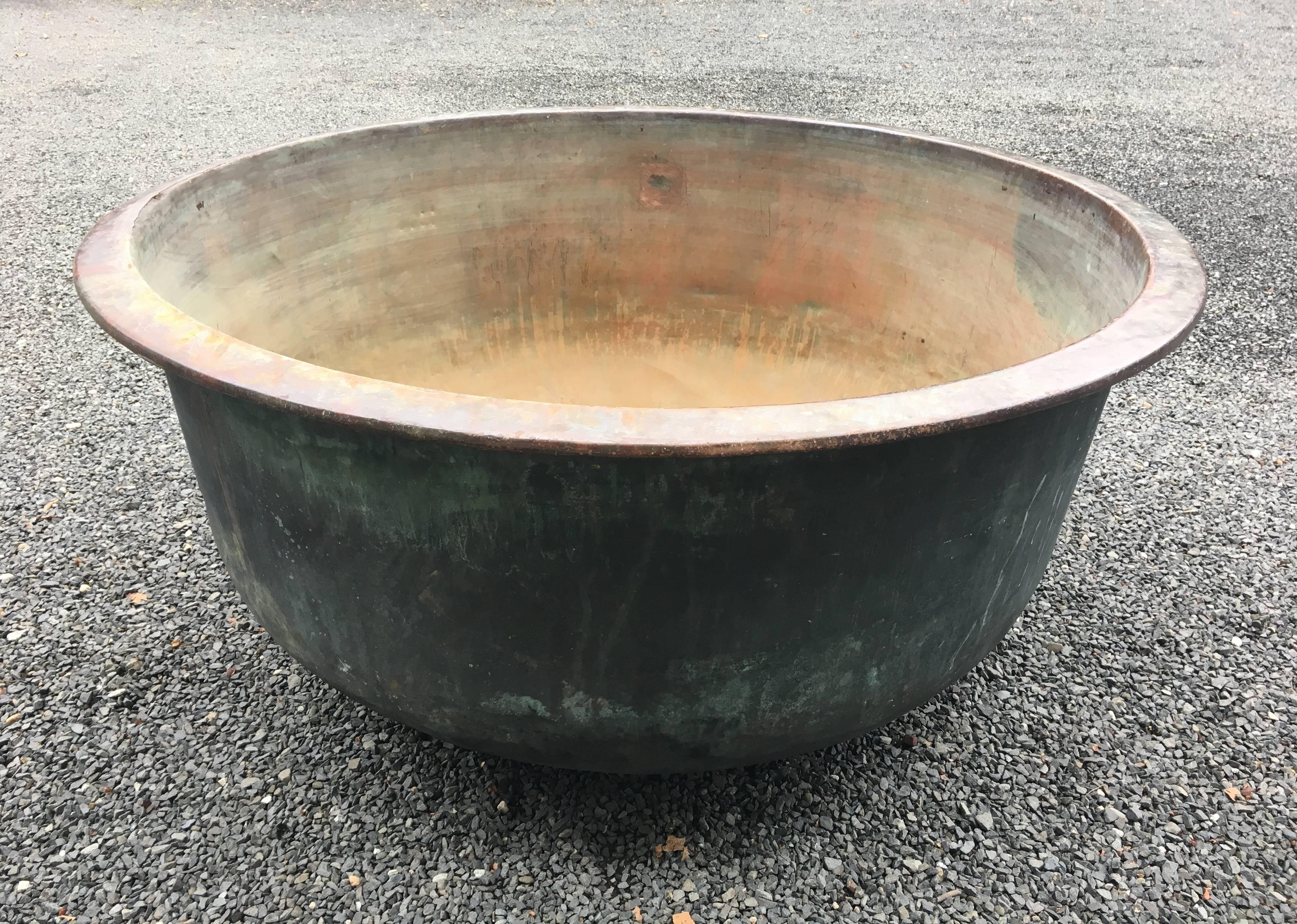 large copper planter