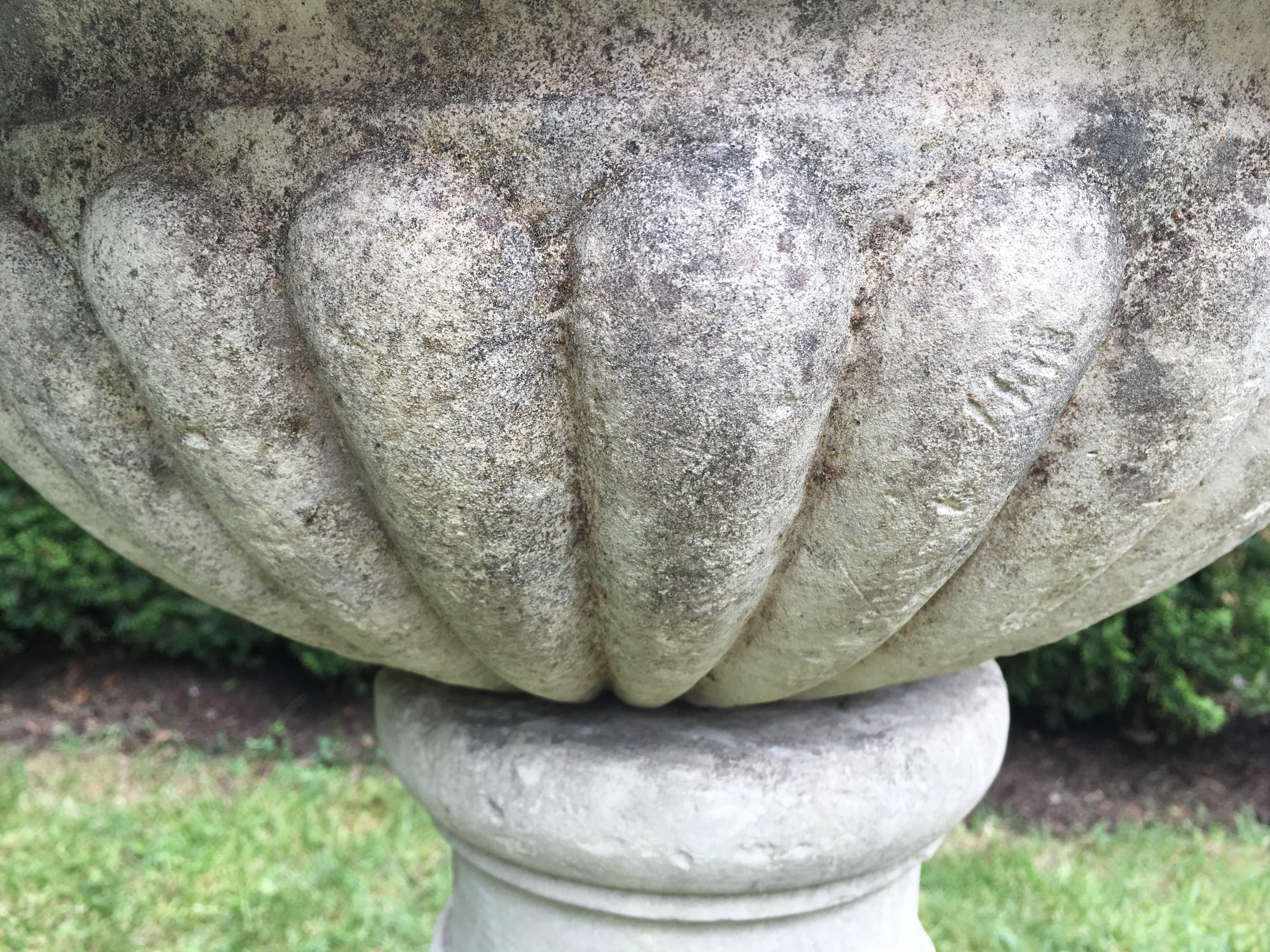 Pair of Tall 18th C Carved Limestone Urns owned by the Duke of Marlborough For Sale 2