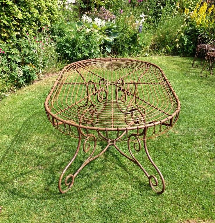 Large Oval Wrought Iron Dining Set for Eight at 1stdibs