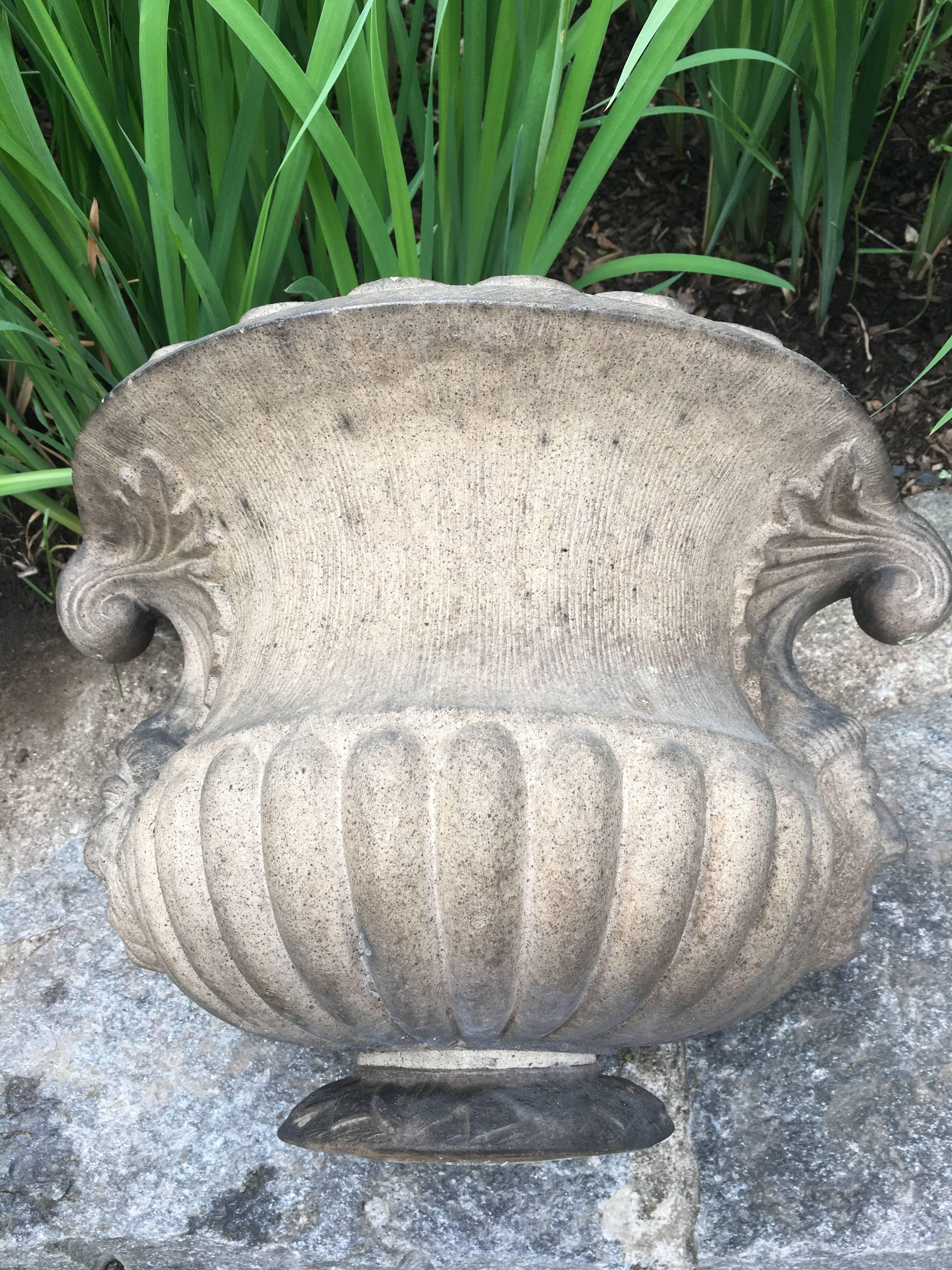 Rare Pair of Pulham Masked Urns 3