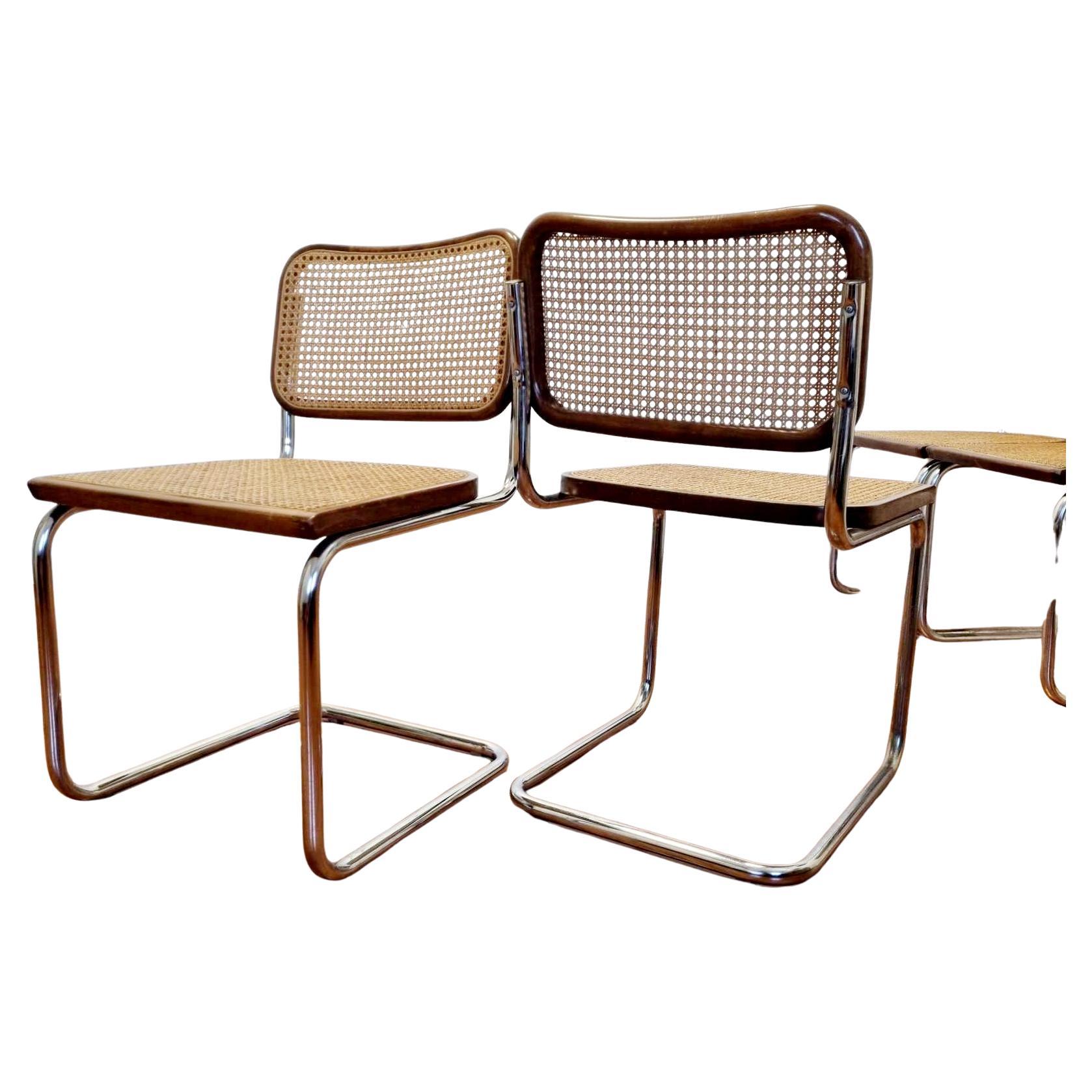 Set of 6 Mid Century Moderm Cesca chairs. The chairs are designed by Marcel Breuer in the late 20s. Made in Italy in the 80s.
In very good original condition. With some signs of use and age, all visible on photos.

Price is for set of 6.

Available