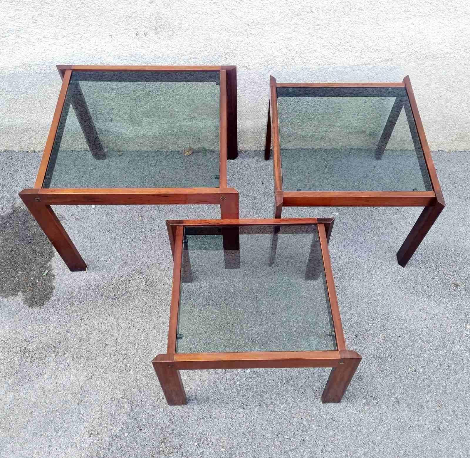 Italian Postmodern Nesting and Stacking Tables, Italy 80s For Sale 4