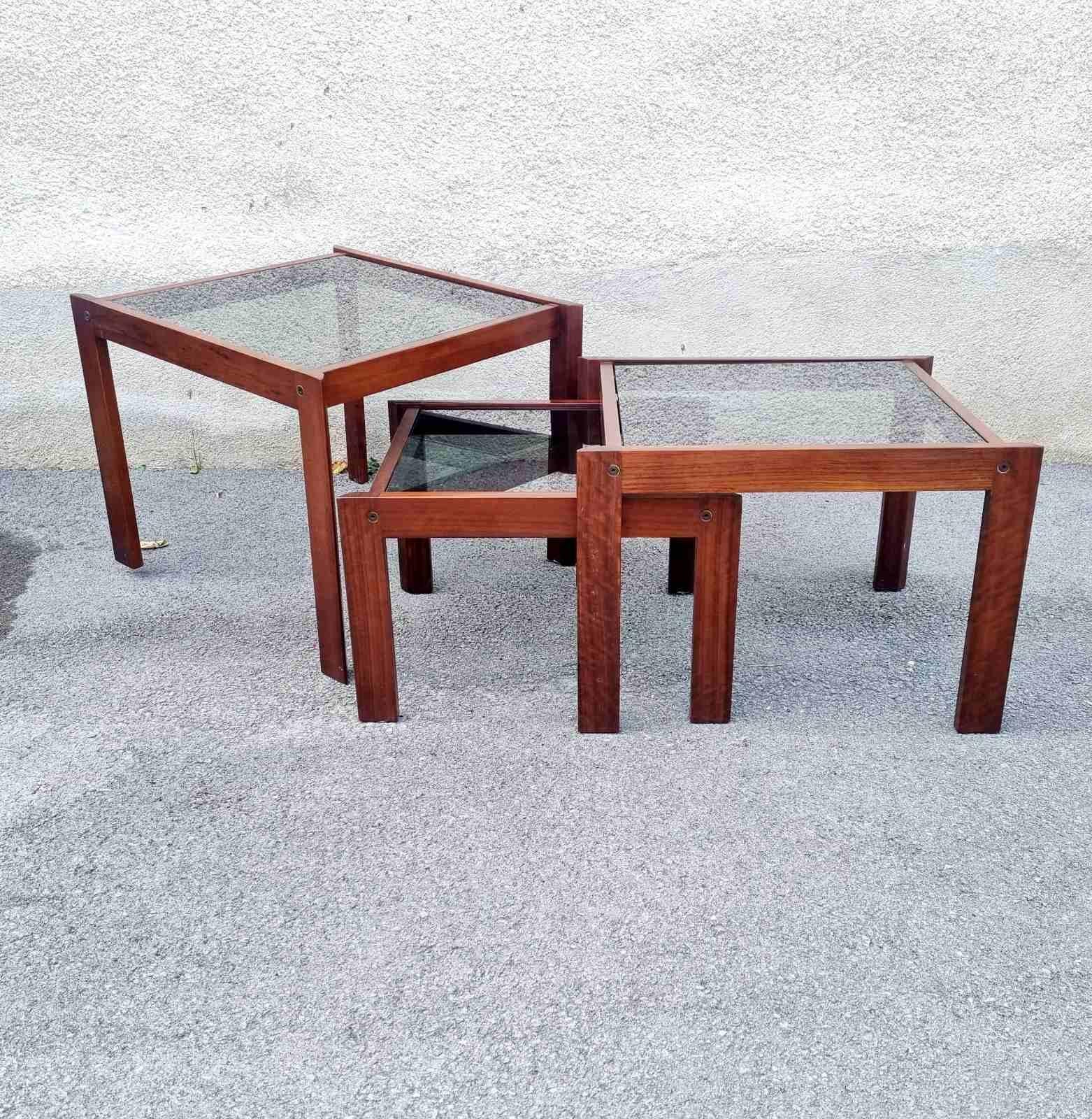 Italian Postmodern Nesting and Stacking Tables, Italy 80s In Good Condition For Sale In Lucija, SI
