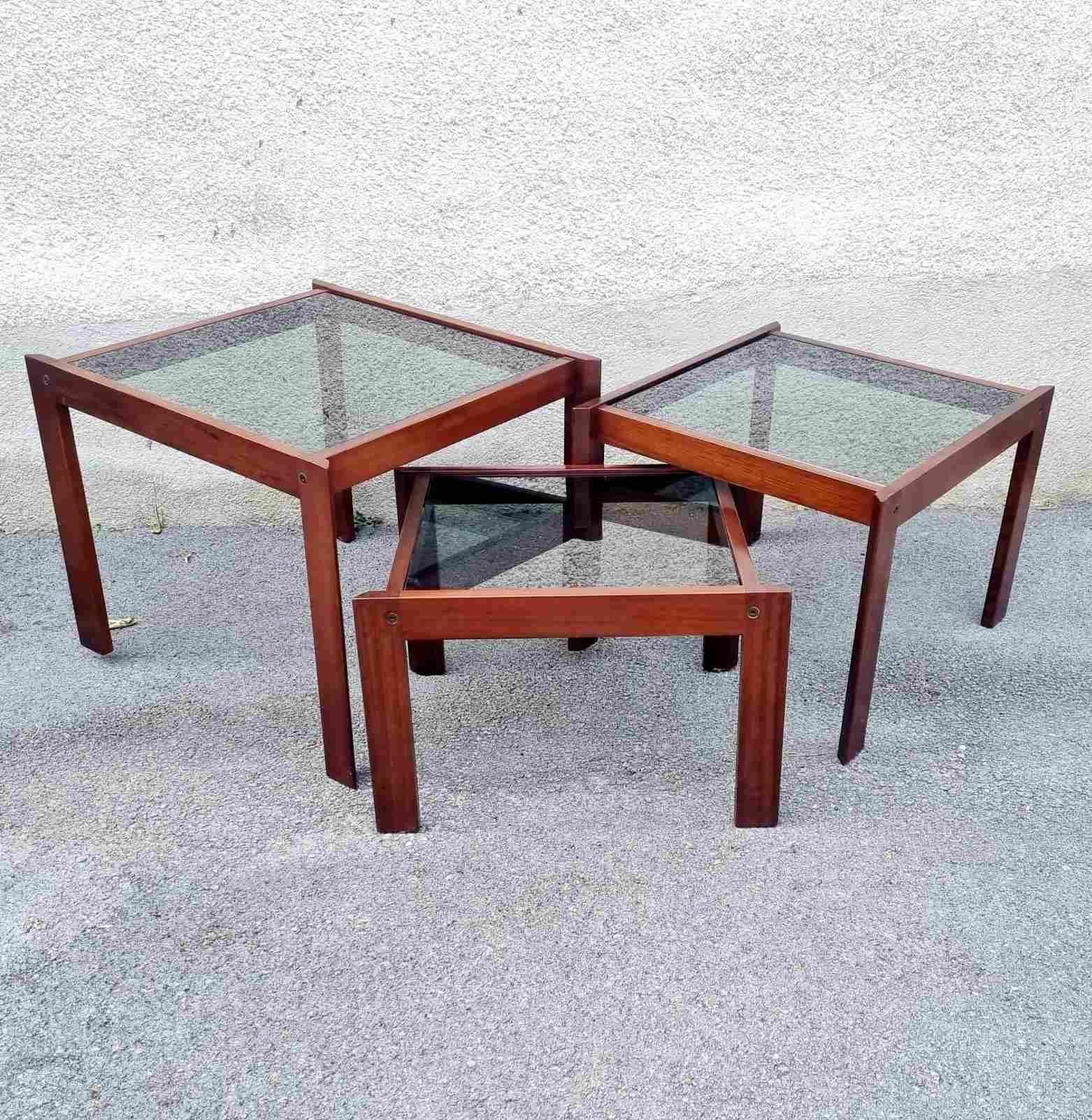 Italian Postmodern Nesting and Stacking Tables, Italy 80s For Sale 2