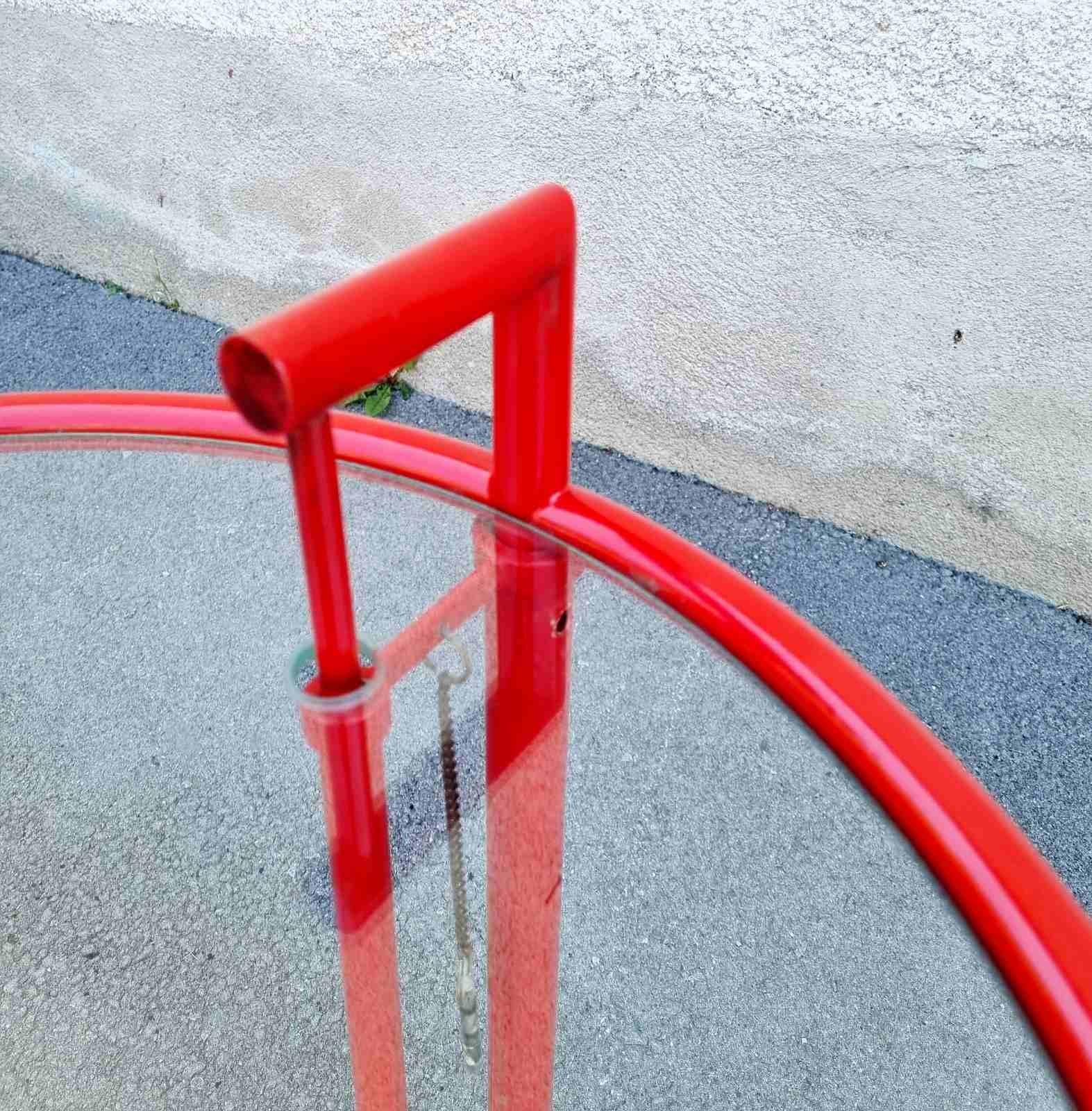 Bauhaus Adjustable Table E 1027 in Red, Designed by Eileen Gray, ClassiCon, 70s For Sale 9
