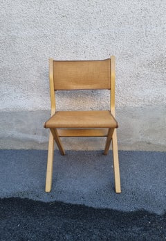 Mid Century Modern Folding Chair Designed by Ilmari Tapiovaara, Olivo Italy 70s