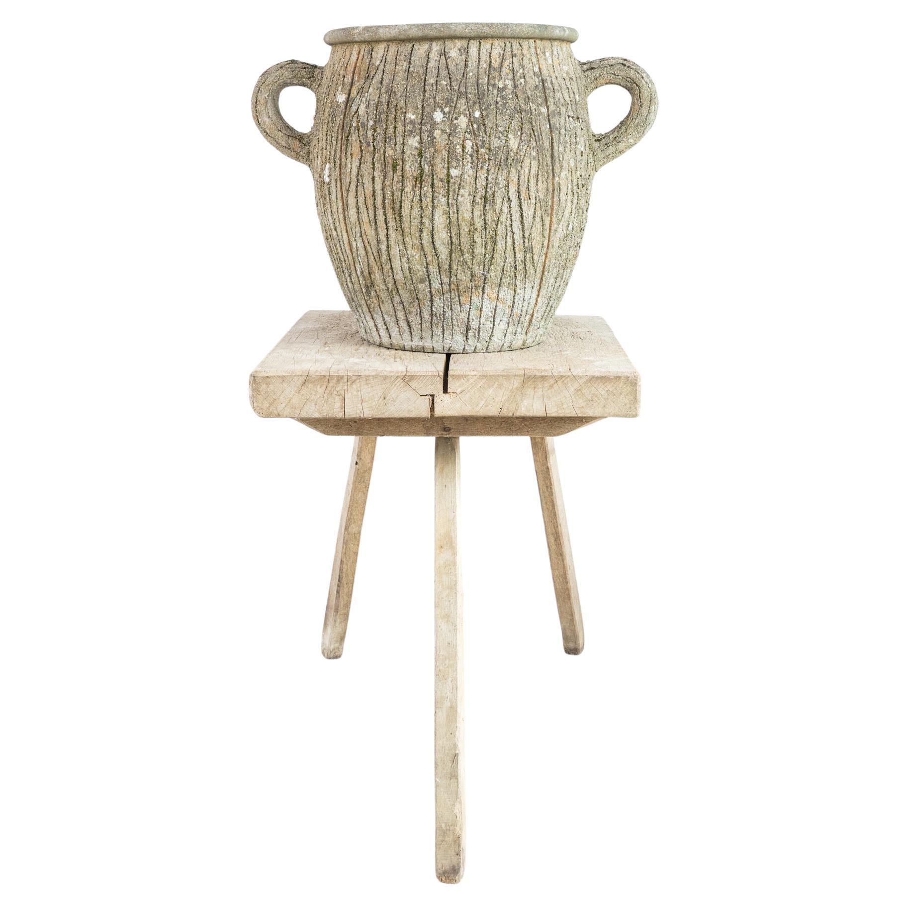French Large Faux Bois Planter For Sale