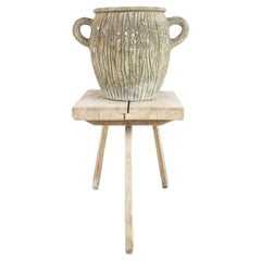 French Large Faux Bois Planter