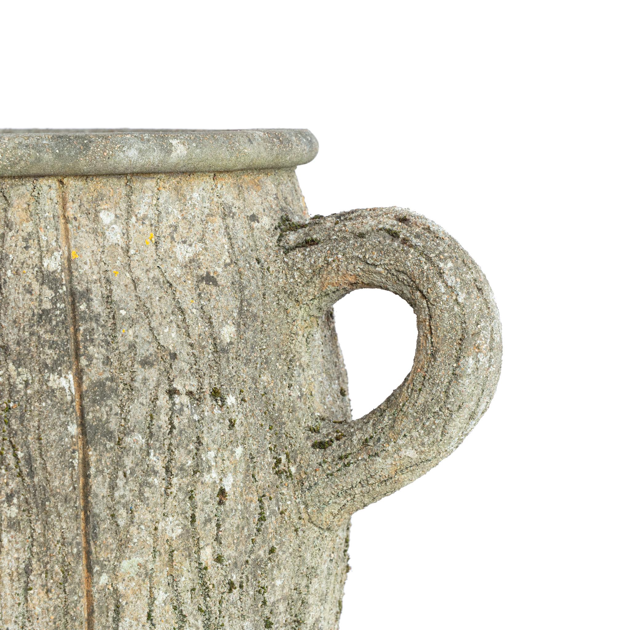 Hand-Crafted French Large Faux Bois Planter For Sale