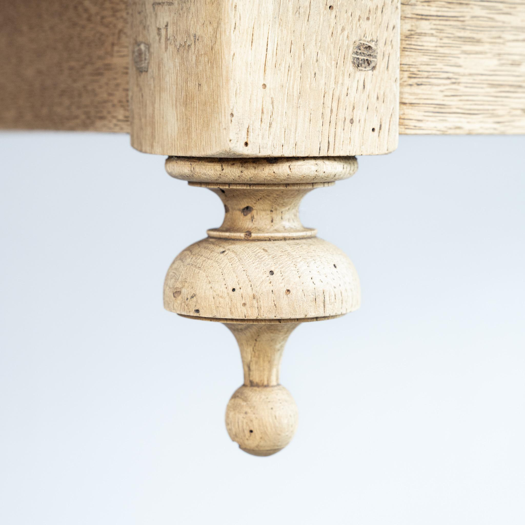 Hand-Crafted French Bleached Parquet Oak Console Tables For Sale
