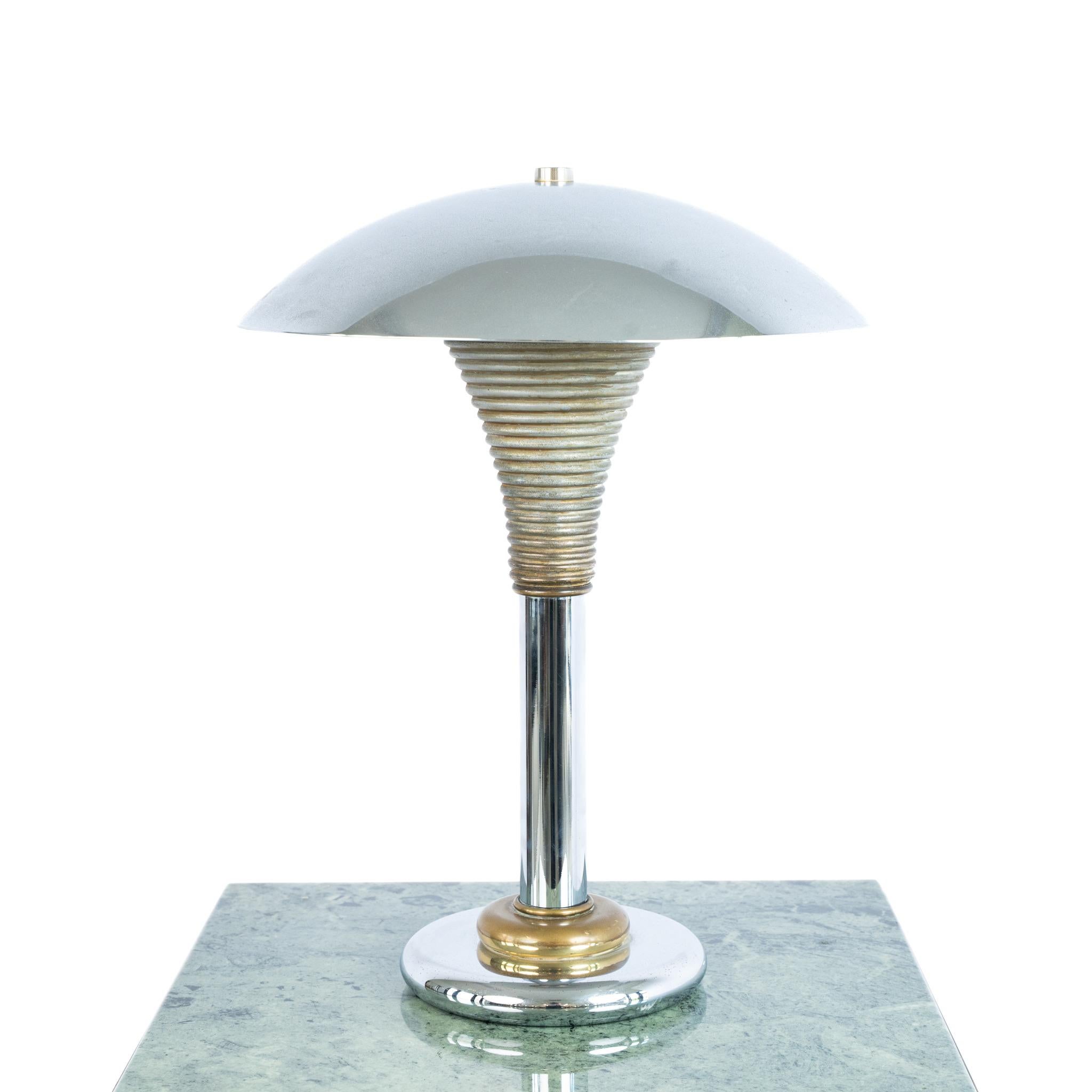 20ième siècle Lampe de table Drummond Chrome Deco en vente