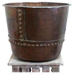 19th Century English Copper Cauldron / Planter