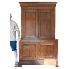 Large Scale English 19th Century Oak Housekeeper's Cupboard / Storage / Kitchen