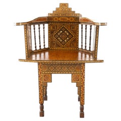 20th Century Damascus Inlaid Armchair