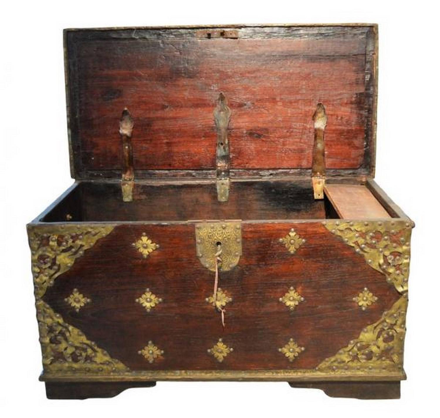 Antique Indonesian Madura Ornate Chest For Sale at 1stdibs