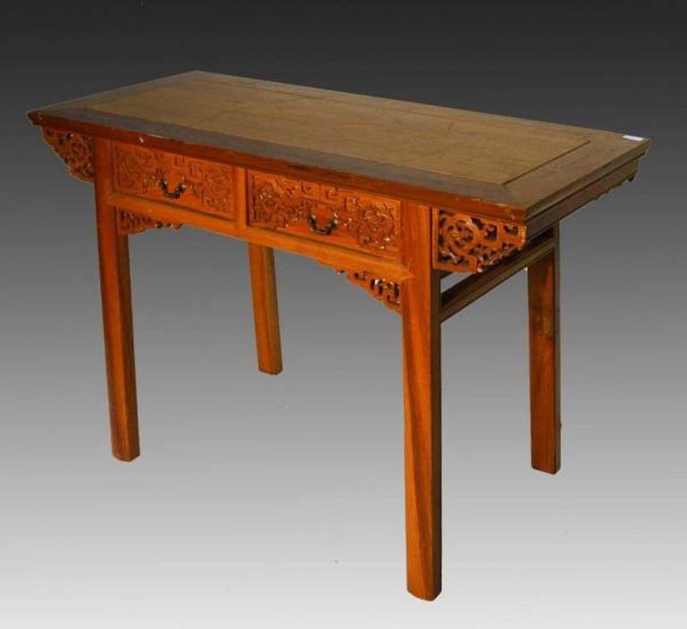 Antique Chinese Carved Desk For Sale at 1stdibs