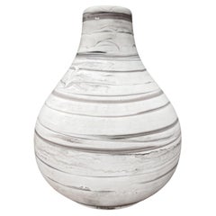 Swirled Ceramic Lamp Base in Rounded Brown & Stone Cream