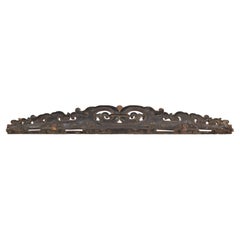 Antique Carved and Painted Wood Architectural Frieze Panel