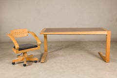 Mesa «Zeno» y silla «Spring» de Massimo Scolari para Giorgetti, Italia, década de los 90