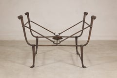 Directoire Style Bronze Table Base with Ram’s Head Motifs