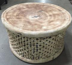 Light Colored Large African Coffee Cocktail Table Cameroon