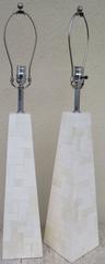 Pair of Tessellated Bone Lamps