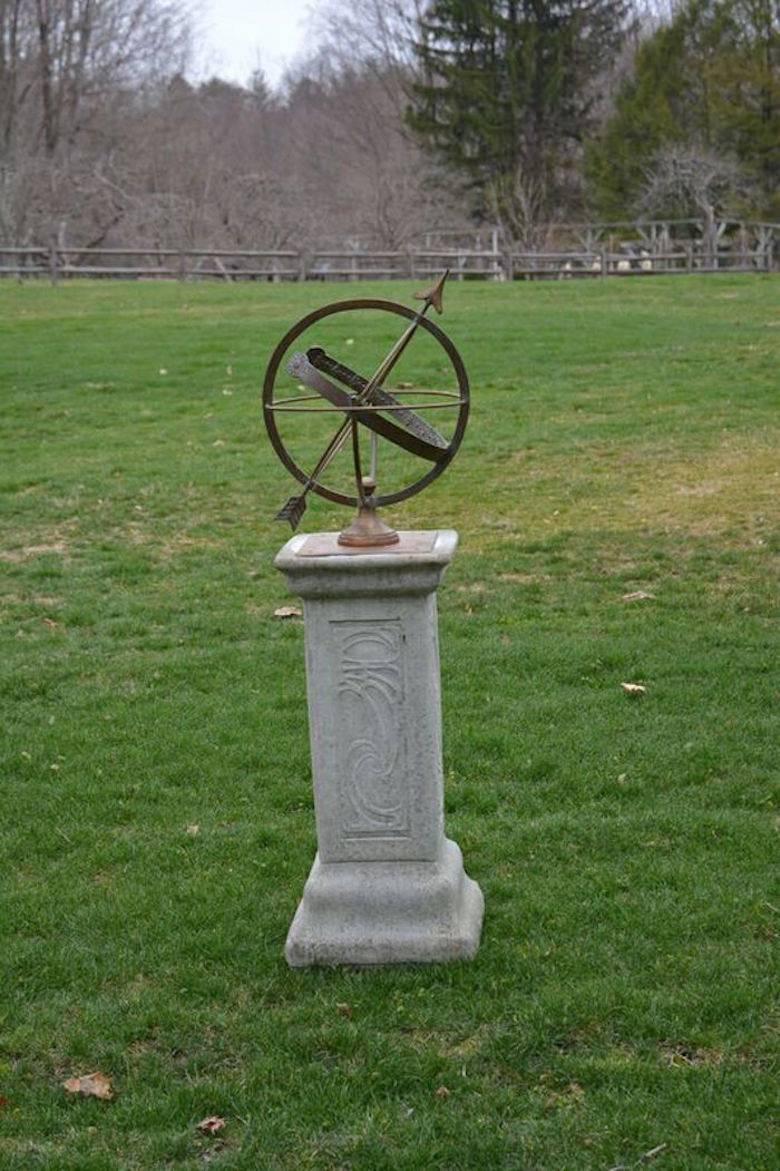 French Bronze Armillary Sphere on Art Nouveau Base