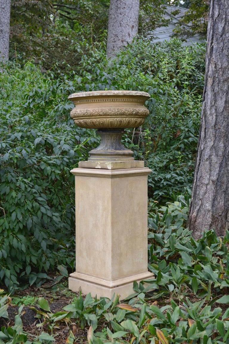 Late 19th Century Stoneware Urn Marked Doulton on Stand