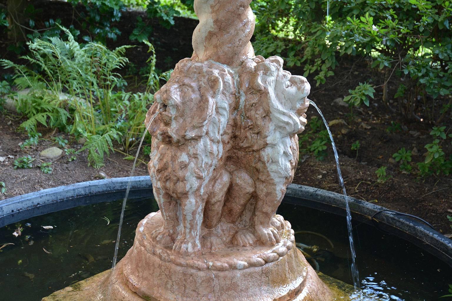 Carved Marble Fountain
