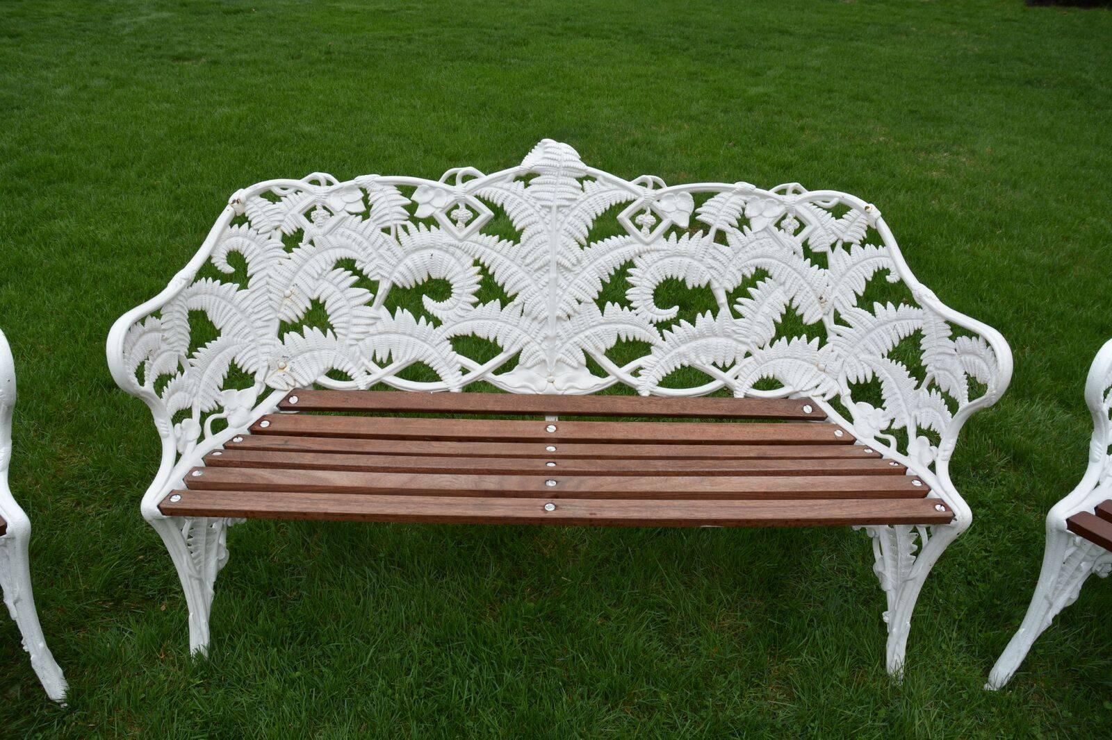 coalbrookdale fern and blackberry bench