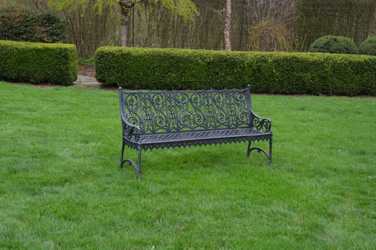 American Cast Iron Curtain Style Bench