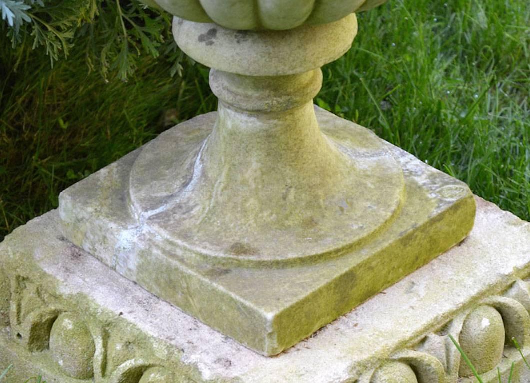 Carved Neoclassical Marble Urn