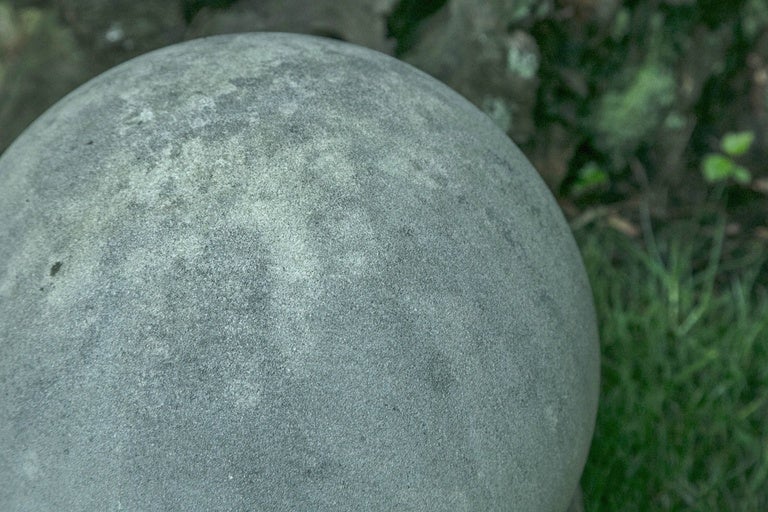 Carved Limestone Ball Finials 1