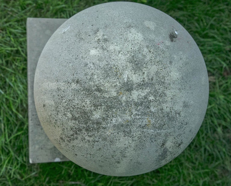 Carved Limestone Ball Finials 2