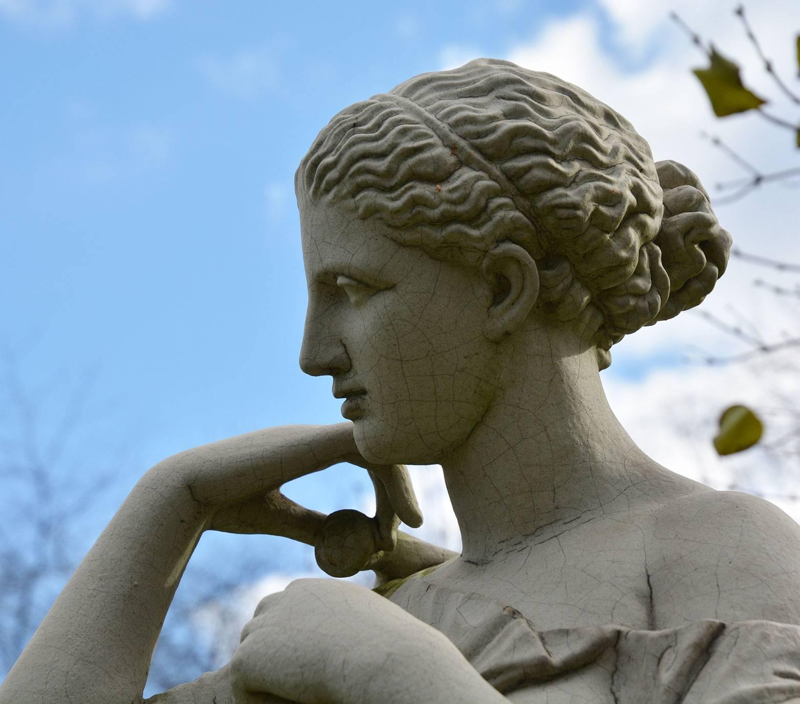 Mid-19th Century Stoneware Figure of Diana