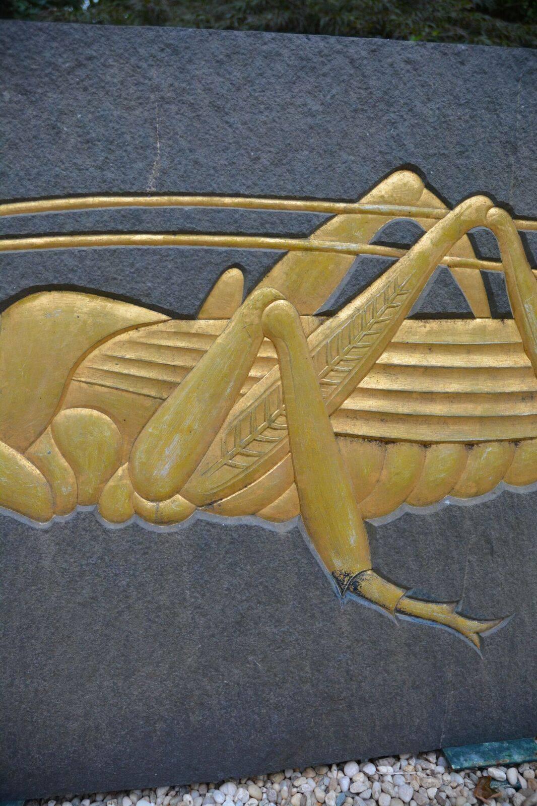 Grasshopper Plaque In Good Condition In Katonah, NY