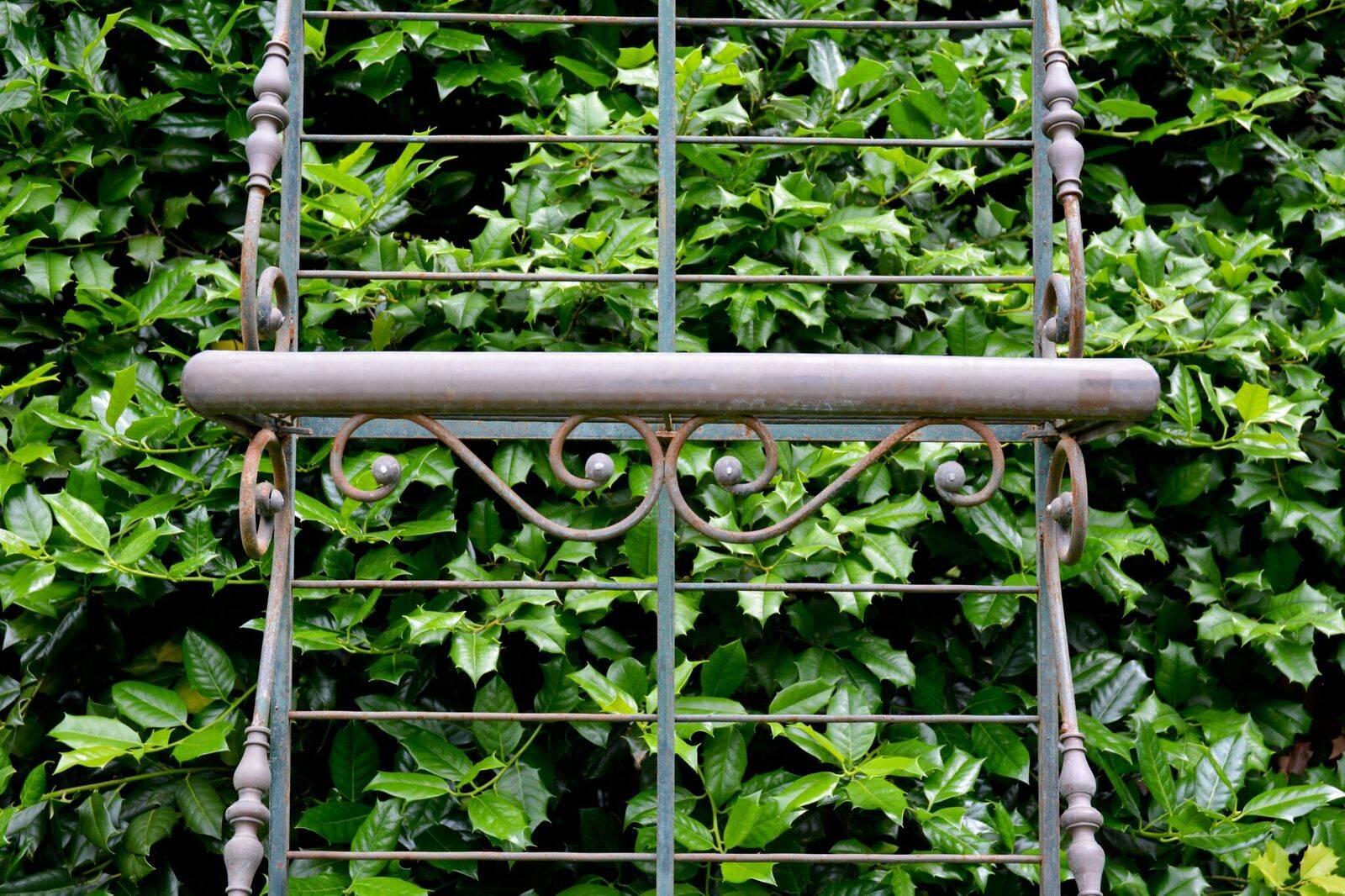 Cast Wrought Iron and Brass Baker's Rack