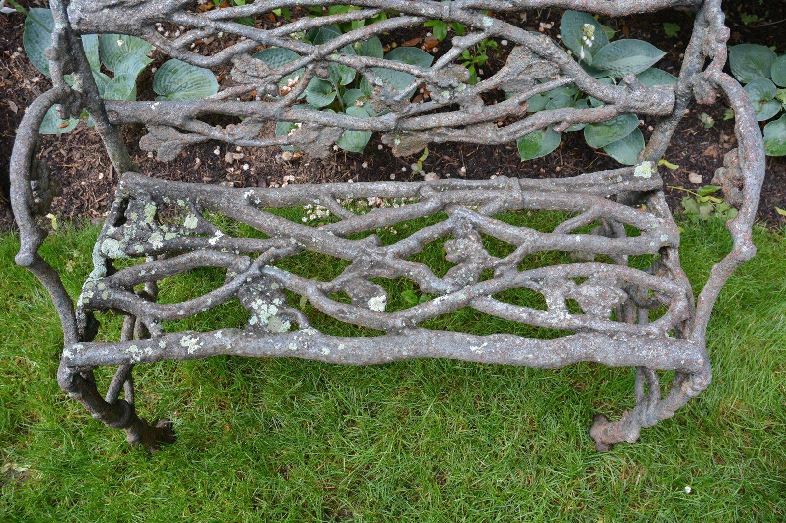 Cast Iron Twig Settee In Good Condition In Katonah, NY