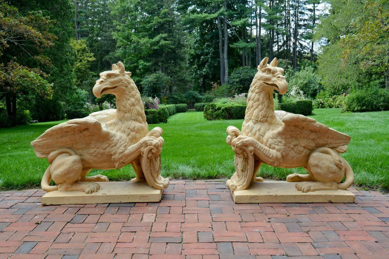 Renaissance Revival Terracotta Griffins