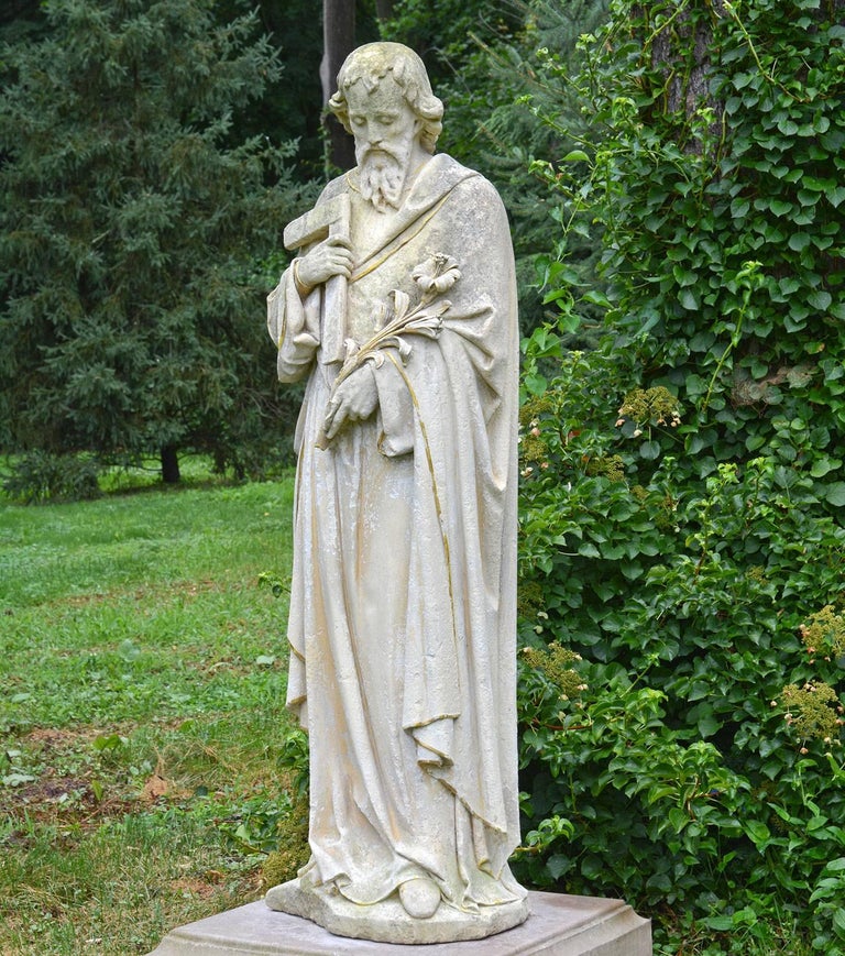 English Limestone Statue of St. Joseph at 1stDibs