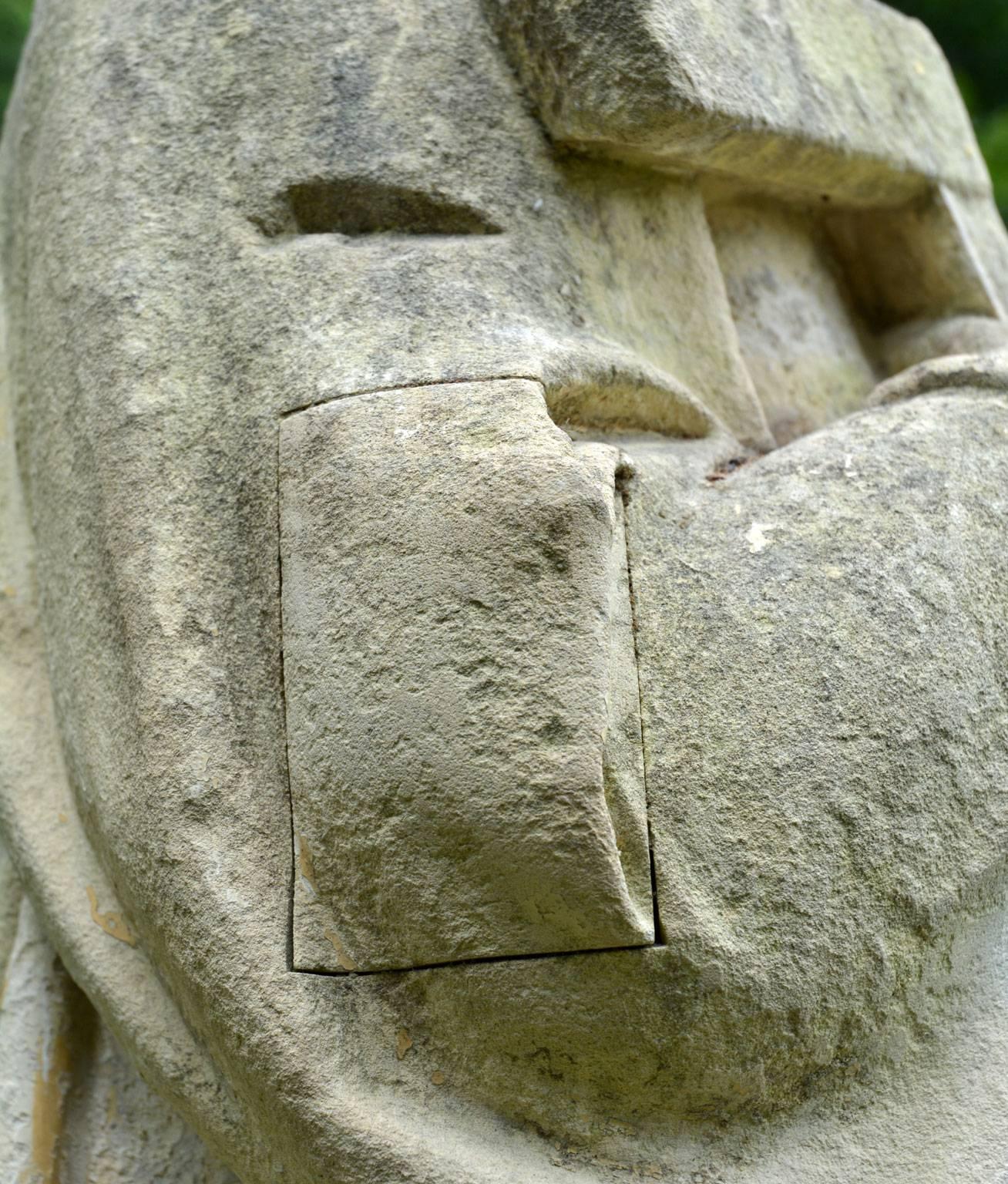 Late 19th Century English Limestone Statue of St. Joseph