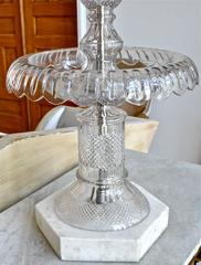 Monumental 19th Century Baccarat Style Crystal Table Fountain