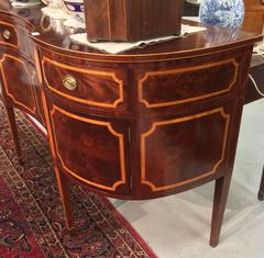 Period American Federal Sideboard in Mahogany with Tiger Maple Inlay
