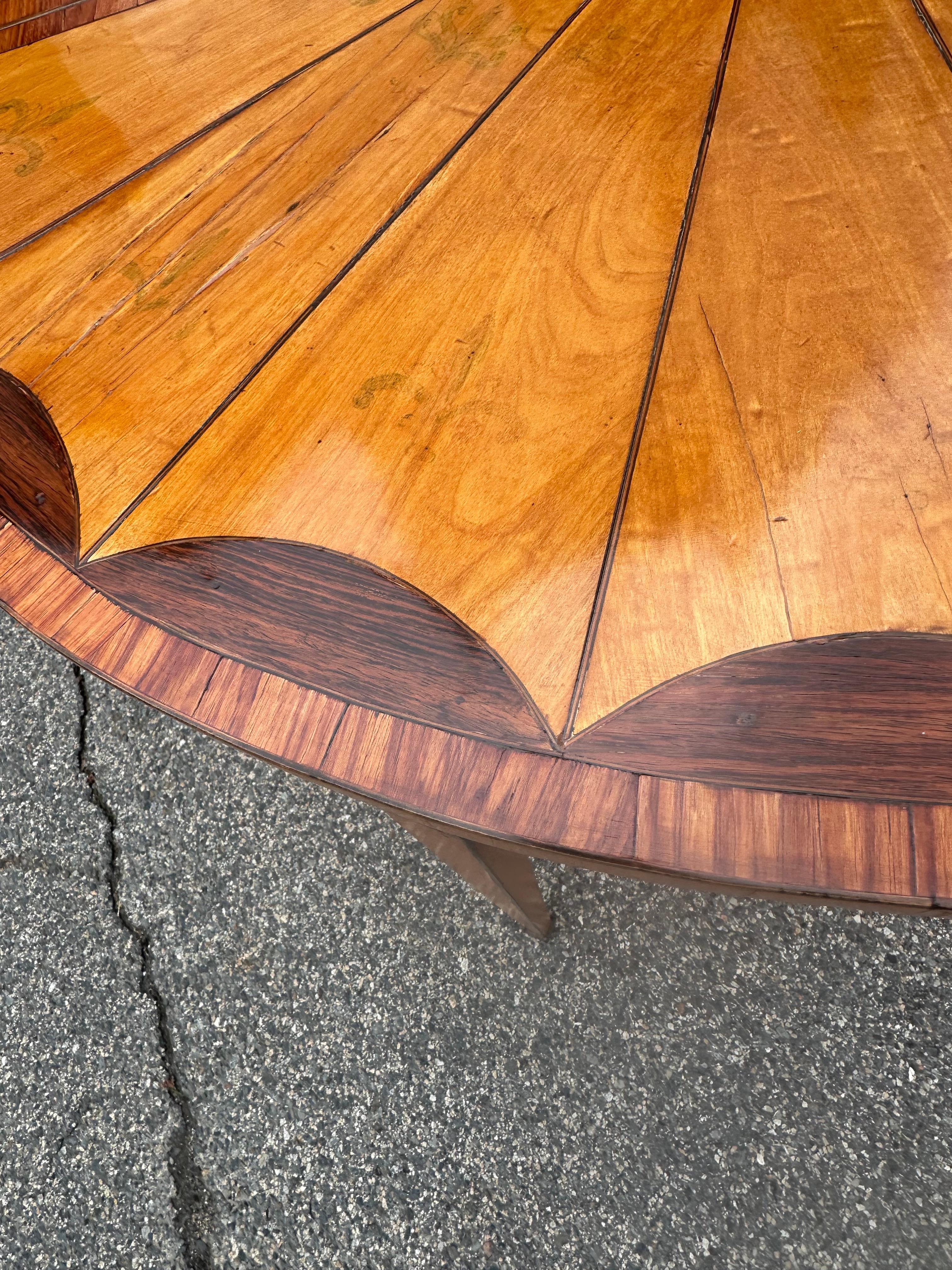 Pair of 19th Century English Satinwood Demi-lune Tables For Sale 4