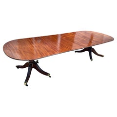 Early 19th Century Regency Two Pedestal Dining Table