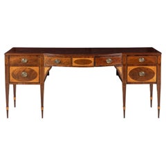 Irische Anrichte aus Mahagoni und Satinholz aus dem 18. Jahrhundert George III