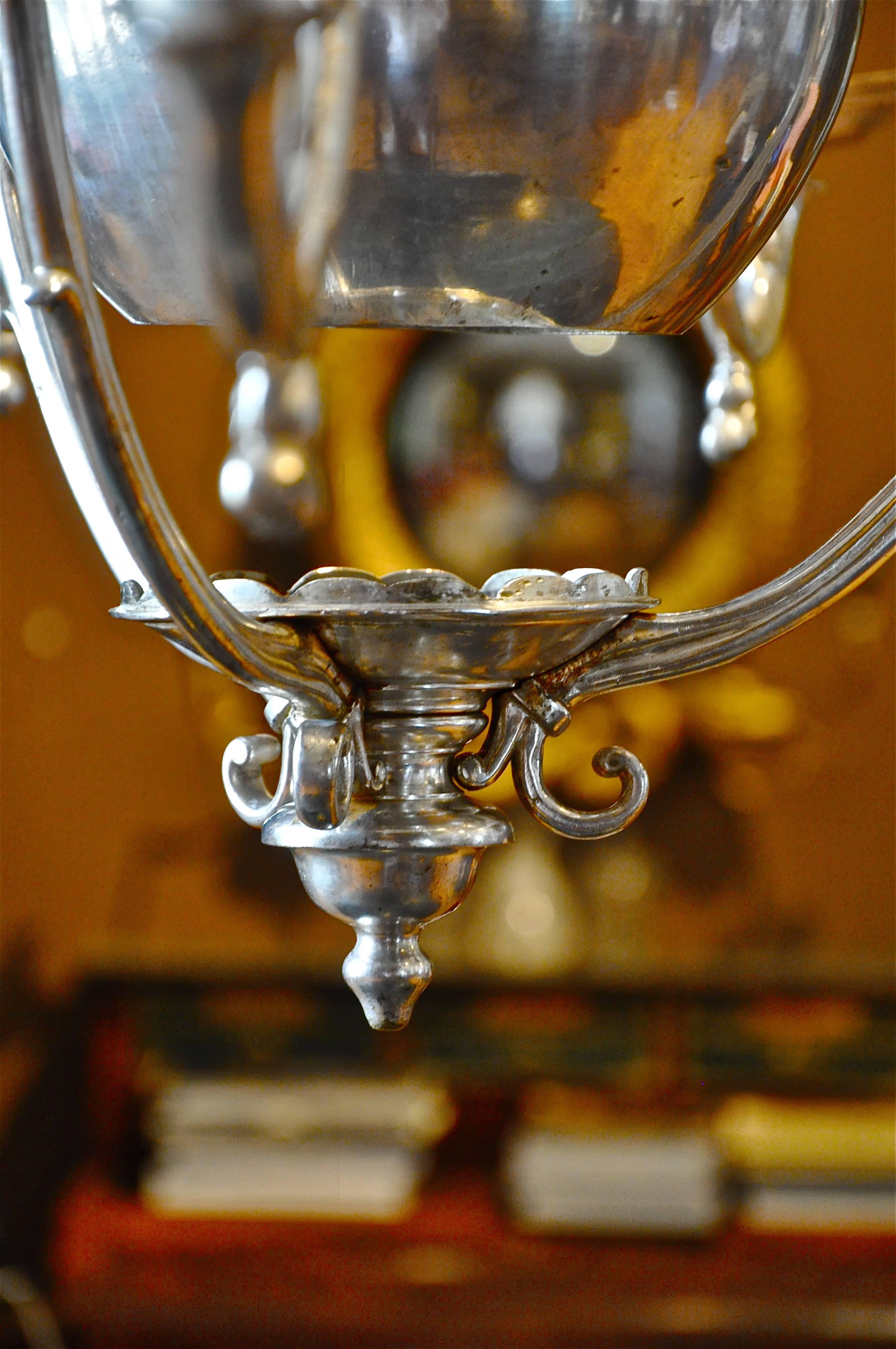 Palatial 18th Century German Baroque Nickel Chandelier, Wurzburg 1