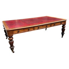 19th Century English Regency Mahogany Library Table Writing Desk