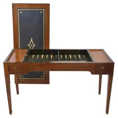19th Century French Mahogany Backgammon Games Table