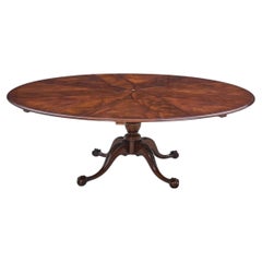 Mahogany Jupe Style Expandable Round Dining Table by Smith and Watson